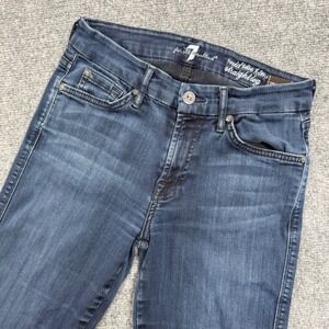 7 For All Mankind Kimmie Mid Rise Size 26 Straight Leg Dark Wash Jeans Women's